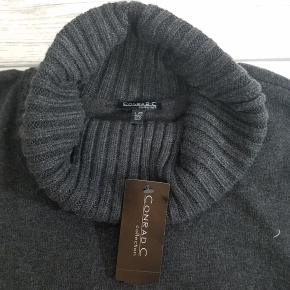 Conrad C Collection Striped turtle neck Sweater L - Picture 4 of 9